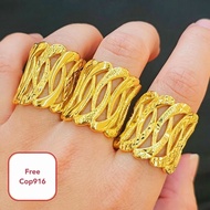 New Centipede Datin Adira Gold-plated 24K Gold Titanium 24K Ring