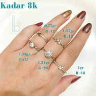 Simple white gold ring 375