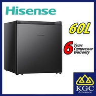 (Free Shipping) Hisense 60L 1-Door Mini Bar RR60D4ABN Peti Sejuk