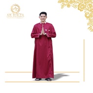 Gamis Pria Jubah Haikal Gamis Laki-laki Terlaris Jubah Haikal Lengan Panjang Warna Maroon By Arrikza