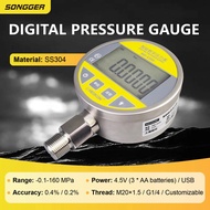Digital Pressure Gauge MD-S200 304 Stainless Steel Thread G1/4 NPT1/2 M20-1.5 High Accuracy Oil Wate