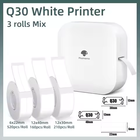 Phomemo Q30 Thermal Label Printer Similar as D11 D110 D101 Labeling Machine Wireless Bluetooth Label