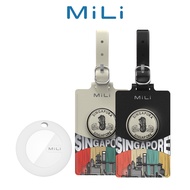MiLi MiTag Duo with Leather Luggage Tag SG Bluetooth GPS Tracker Luggage Locator Global GPS Finder K