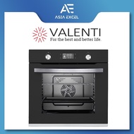 VALENTI VO 7182G 71L BLACK BUILT-IN OVEN WITH PYROLYTIC SELF-CLEANING