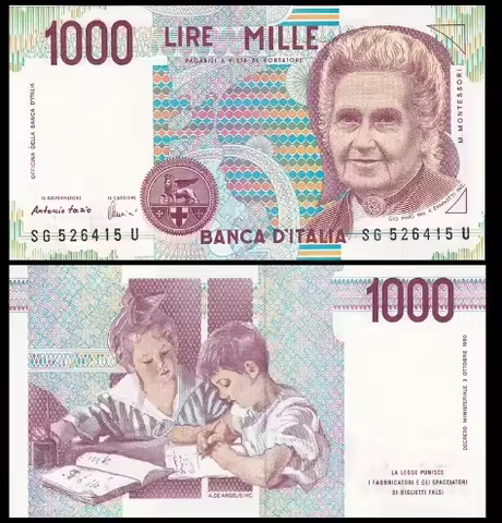 1963-1994 Italy 100-100000 lira Original Notes G-UNC-PMG