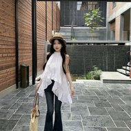 Min Min_ Lady's Style Loose Ruffle Collar Blouse H64