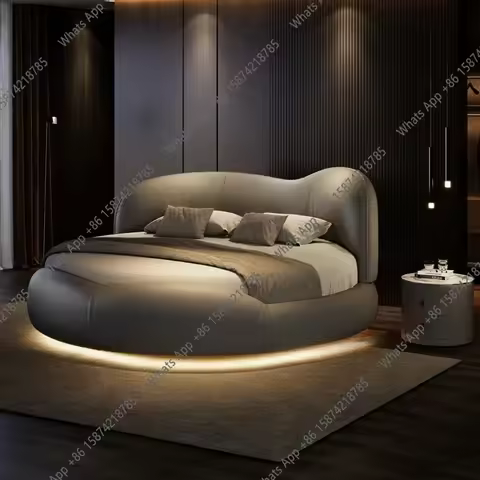 A Regale Luxury Pretty Double Bed King Size Modern Italian Round Bed Loft Villa Vintage Cama Queen S