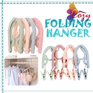(1 PCS) Folding Hanger Portable Travel Foldable Plastic Hanger Non-slip Hanger Wardrobe Clothes Magi