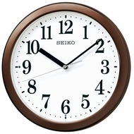 [Direct from JP]Seiko Wall Clock - Radio-Controlled Analog Compact Size Brown Metallic 28.0x4.6cm BC