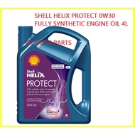 ( 100% Original ) SHELL HELIX PROTECT 0W30 FULLY SYNTHETIC ENGINE OIL 4L [Pasaran Malaysia] Minyak E