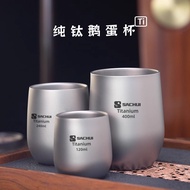99% Pure Titanium Water Cup 01019/Double Layer/Anti-Scalding/Capacity 120ml & 240ml & 400ml/Beer Cup