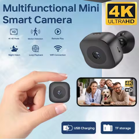 4K Mini Camera WiFi IP/AP Remote Monitoring Portable Mobile Detection Camcorder Smart Home Surveilla