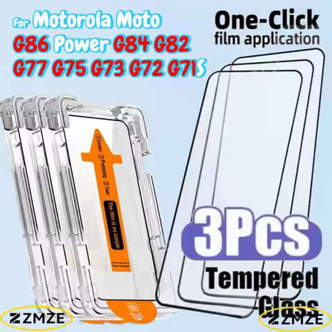 3 Pack Tempered Glass Films for Motorola G86 Power G77 G75 G84 Series Screen Protectors For Moto G73