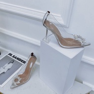 FD Sepatu Heels Kaca Wanita Import High Heels Kasual Cantik Korean HI-062