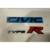emblem civic fc type r matte black honda civic type r civic fl5