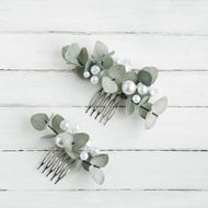 Greenery hair comb Eucalyptus hair piece Hair wedding bridal flower comb