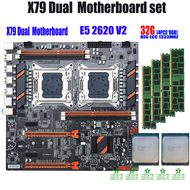 Kkde ชุด Cpu คู่โมเดอร์บอร์ด X79พบ2 × Xeon E5 2620 V2 4 × 8Gb = 32Gb 1333Mhz PC3 10600 DDR3อีซีซีอาร์อีจี Geheugen