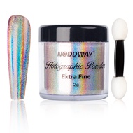 Holographic Powder 0.07oz/2g, 10 Micron Chrome Fine Powder for Epoxy Resin/Nails, Rainbow Holographi