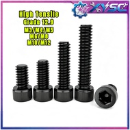 Grade 12.9 Black Socket Head Cap Screw Full Thread High Tensile Allen Bolt DIN912 Fastener M3 M4 M5 