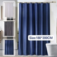 **包郵** 加厚 滌綸布 素色浴簾 賓館 酒店 防水浴簾 浴簾