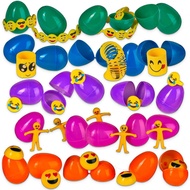 Neliblu Emoticon Toy Filled Favor Eggs - 30 Pack - Surprise Eggs - Easter Basket Stuffers, Party Fav