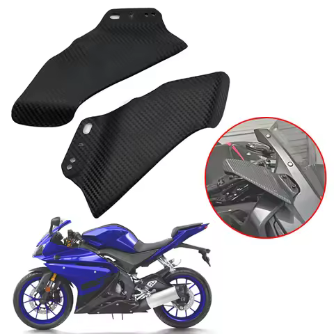 For YAMAHA YZF-R125 YZF-R25 YZF-R15 YZF-R6 Motorcycle Winglet Aerodynamic Wing Kit Spoiler Rear View