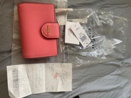 Coach 粉色短款錢包