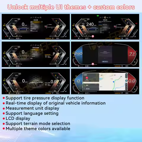 Digital Cluster Odometer Screen For BMW 1 2 Series X1 X2 F20 F52 F22 F45 F48 F49 F39 LCD Instrument 