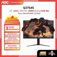 AOC Q27G4S (300Hz)/Q27G4F(180Hz) 27"GAMING MONITOR( 2K/FAST IPS/1ms/FULL ERGO STAND/HDMI + DP )