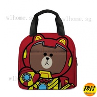 line friends  Insulated Lunch Bag Thermal Lunch Box For Kids School Lunch Box Student Lunch Bag School Snack Box Travel Outdoor Lunchbox Gifts