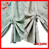 XY Floral Printed Window Curtain Rod Pocket Tie-up Thermal Insulated Darkening Blackout Curtains Drape For Bedroom