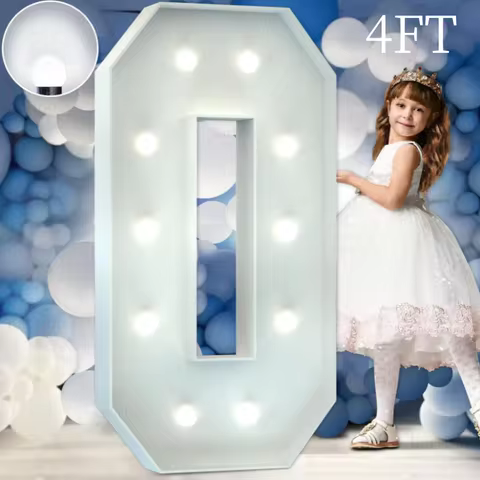 4FT DIY Marquee Light Up Numbers for Daughter's Birthday Decor Mosaic Numbers for Wedding Christmas