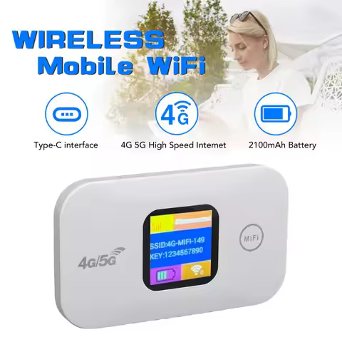 4G Mobile WiFi Hotspot Portable LED Display 300Mbps SIM Slot Connect Up to 10 Devices Portable WiFi