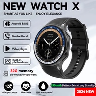 2024 New DT WATCH X Smart Watch Waterproof 4GB MP4 Player Album BT Call AMOLED Mens Smart Watch Mult