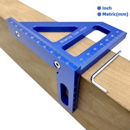 【Shop the Latest Trends】 Woodworking Square Protractor 45/90 Aluminum Miter Triangle Ruler 3d Multi Angle Layout Measuring Tool For Engineer Carpenter
