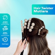 Modern Simple Elegant Korean Hair Bun Tie Pearl Diamond Ponytail Trendy Women's Hair Accessories for