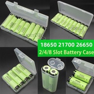 AA AAA 18650 26650 21700 Battery Case Batteries Hard Casing Box Container Storage Holder 2 4 10 Slot