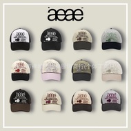 [Ready Stock] Korea aeae Baseball Cap Letter Embroidery Contrast Color Cap Retro American Sun Hat Me