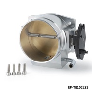 For GM LS1 LS2 LS4 LS6 LS7 Aluminium Intake Manifold 102MM Throttle Body Kits Silver