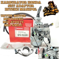 ORIGINAL KARBURATOR CARBURATOR SET PLUS ADAPTOR INTAK MANIPUL ASLI ORIGINAL HONDA AHM UNTUK MOTOR MO