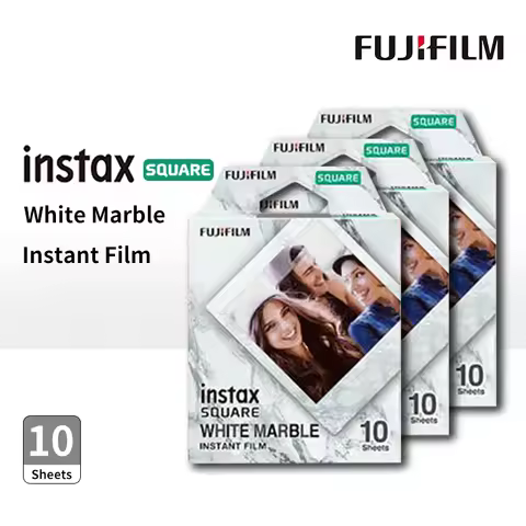 10 20 30 50 Sheets Fujifilm Instax Squar Marble White Frame Film Photo Paper For SQ1 SQ10 SQ6 SQ20 I