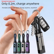 LANGMENGXUAN 65W Keychain, with V/A/W Display Type C PD Fast Charging Cable, 4-in-1 Keychain Data Ca