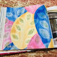 COLORFUL LEAF PATTERN CAFE WALLPAPER