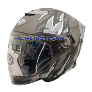 SG SELLER 🇸🇬 PSB APPROVED EVO RS9 Motorcycle Helmet Sun Visor Fire Flame Matt Grey Silver
