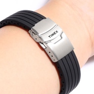 18/19/20/21/22/23/24mm Natural Waterproof Rubber Watch Band for Timex soft Silicone Bracelet Sport W