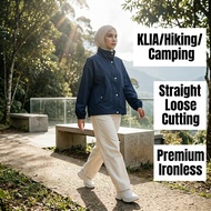 PANDAEYES Safiya Jacket Blouse Muslimah Labuh Ironless Outerwear Baju Perempuan Casual Hiking Travel