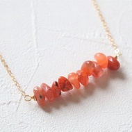 天然紅瑪瑙原石頸鍊項鍊 紅瑪瑙項鍊 輕珠寶 鍍金鍍銀