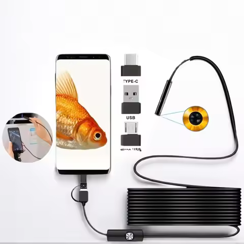Mini Endoscope Camera 3-in-1 - USB Android OTG Type C Snake Camera