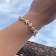 Coastal Bracelet Adjustable Shell Pattern and SeaBINTANG Pastel Color Aesthetic Handmade - Beach Bra