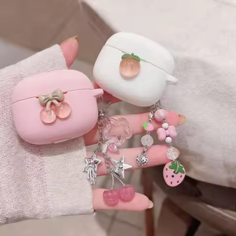 Fruit cherry Earphone Cover For Huawei FreeBuds Pro 5 /pro4 pro3 pro2 / Free Clip 2 Case Silicone co